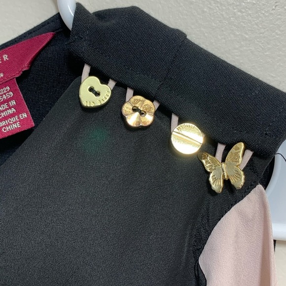 Ted Baker Bolty One Sided Draped Tunic, Black - Picture 4 of 5